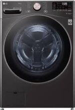 5.0 cu.ft. Mega Capacity Smart Front Load Electric All-In-One Washer Dryer Combo with TurboWash360 WiFi in Black Steel