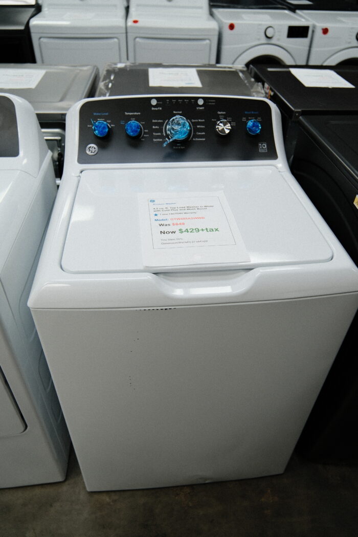 4.5 cu.ft Top Load Washer in White with Cold Plus and Wash Boost - Image 2
