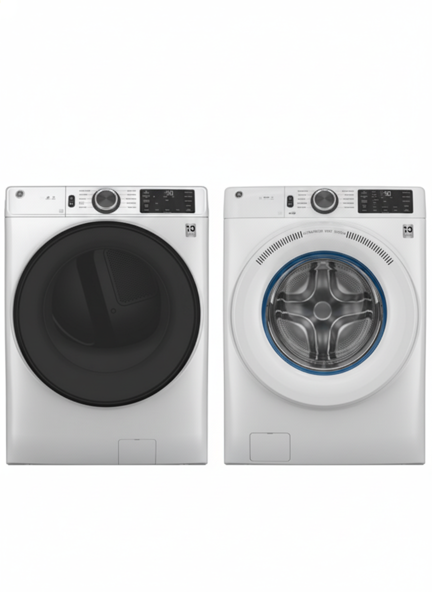 Gemini_Generated_Image_bvjok1bvjok1bvjo 4.6 cu.ft. Smart White Front Load Washer with UltraFresh Vent System&OdorBlock/7.8 cu.ft. Smart White Front Load Gas Dryer with Sanitize Cycle - Image 1