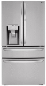 23 cu.ft. 4-Door French Door Refrigerator, Door-In-Door, Full-Convert Drawer, Craft Ice in PrintProof Black Stainless