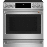 GE Cafe 30 in. Smart Slide-In, Front control, Induction and Convection Electric Range with warming drawer