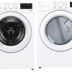 4.5 cu.ft. Ultra Large Front Load Washer/7.4 cu.ft. Vented Stackable Gas Dryer in White with Sensor Dry Technology