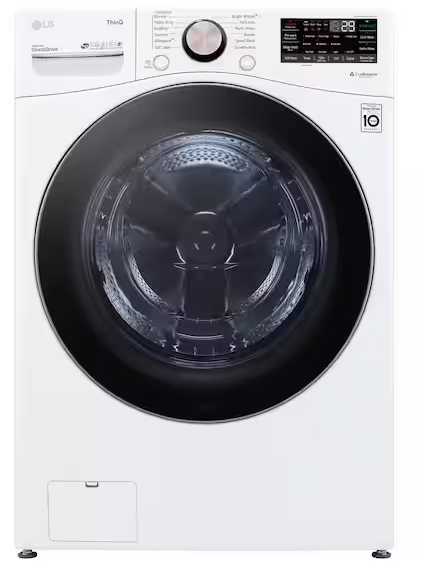 4.5 cu.ft. Stackable SMART Front Load Washer in Black Steel with Steam and TurboWash360 Technology