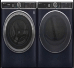 GE Profile 5.3cu.ft. Smart Front Load Washer in Sapphire Blue w/OdorBlock UltraFresh Vent system/GE Profile 7.8 cu.ft. vented Gas Dryer in Sapphire Blue with Steam and Sanitize Cycle.
