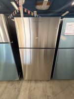 GE Energy Star 21.9 cu.ft. Top-Freezer Refrigerator - Stainless Steel - Image 2