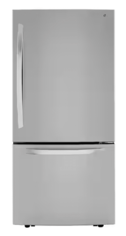 LG 26 cu.ft. 33 inch Wide Bottom Freezer Refrigerator - Stainless Steel