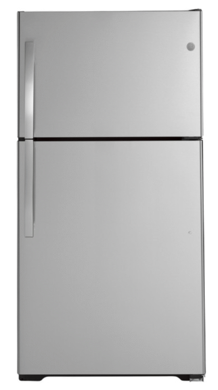 GE Energy Star 21.9 cu.ft. Top-Freezer Refrigerator - Stainless Steel