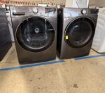 LG 4.5cu.ft. Ultra Large Capacity Front Load Washer-Black Steel/LG 7.4cu.ft. Ultra Large Capacity Smart Wi-Fi Enabled Front Load Gas Dryer with TurboSteam and Built-In Intelligence - Image 2