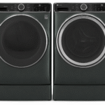 GE Profile 5.5 cu.ft. Capacity Smart Front Load Energy Star Steam Washer with UltraFresh Vent System+ and Smart Wash & Smart Rinse/GE Profile Energy Star 7.8cu.ft. Capacity Smart Front Load Electric Dryer with Steam and Sanitize Cycle (FREE MATCHING PEDESTAL INCLUDED)