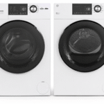 GE Energy Star 24 inch 4.3cu.ft. Front Load Vented Electric Dryer with Stainless Steel Basket/GE Energy Star 24inch 2.4cu.ft. Front Load Washer with Steam